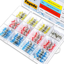 Load image into Gallery viewer, FAYODO 250 PCS Solder Seal Wire Connectors,Heat Shrink Butt Connectors,Insulated Waterproof Electrical Terminals Kit for Marine Automotive Motorcycle Wiring,Butt Splice Wire Connectors
