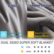 Load image into Gallery viewer, OMYSTYLE California King Size Weighted Blanket 20lbs(88&#39;&#39;x104&#39;&#39;, Double-Sided), Reversible Weighted Blanket with Warm Short Plush and Cool Tencel Fabric for All Season Use - Carry Bag Included
