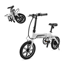 Load image into Gallery viewer, SWAGTRON Swagcycle EB-5 Lightweight &amp; Aluminum Folding Ebike with Pedals, White, 58cm/Medium
