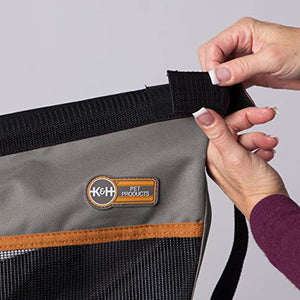 K&H PET PRODUCTS Buckle N' Go Dog Car Seat for Pets, Gray, Large (21" x 19" x 19")