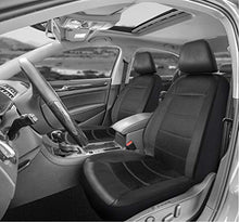 Load image into Gallery viewer, PIC AUTO Universal Fit Full Set Mesh and Leather Car Seat Cover(Black)
