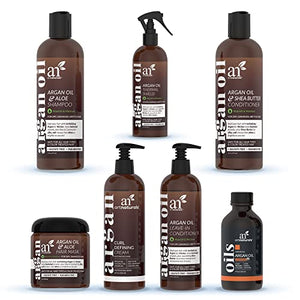 artnaturals Argan Oil Gift Set - Argan Bargain Set Includes - Shampoo and Conditioner, Hair Mask, Leave In Conditioner, Thermal Hair Protector Spray Curl Defining Cream and Argan Oil