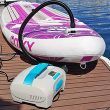 Load image into Gallery viewer, NIXY SUP Pump, Electric Air Pump for Inflatable Stand Up Paddle Boards 1 to 20PSI High Pressure, 12V Dual Stage &amp; Auto-Off Function - 7 Nozzles Great for Inflatable SUP, Kayaks, Boats &amp; Rafts
