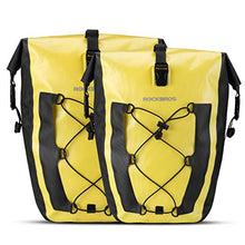 Load image into Gallery viewer, ROCKBROS Bike Pannier Waterproof 27L Large Capacity Bike Bag Rear Rack Bicycle Pannier Bag Waterproof for Grocery Touring Cycling (Yellow2)

