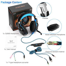 Load image into Gallery viewer, Gaming Headset with Mic for PC,PS4,Xbox One,Over-Ear Headphones with Volume Control LED Light Cool Style Stereo,Noise Reduction for Laptops,Smartphone,Computer (Black &amp; Blue)
