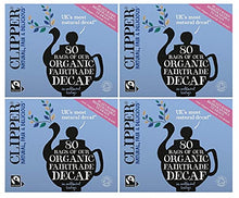 Load image into Gallery viewer, Clipper Tea Fairtrade Organic Decaf Unbleached, Plastic-Free Bags, 8.2 oz, 4 Pack, 320 Unbleached Tea Bags
