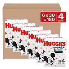 Load image into Gallery viewer, Huggies Snug &amp; Dry Baby Diapers, Size 4, 180 Ct, One Month Supply
