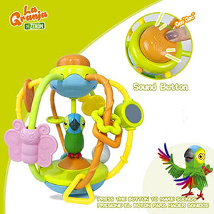 La Granja De Zenon Baby Toys Rattles Activity Ball, Take Along Tunes, Grab and Spin Rattle, Crawling Educational Gifts for Baby Infant Boys, Girls