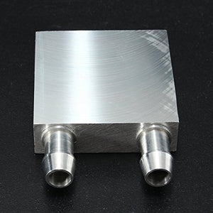 Water Cooling Block 40x40mm Aluminum for Liquid Water Cooler Heat Sink System Silver for CPU Graphics Radiator Heatsink (2 Pack)
