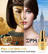 Load image into Gallery viewer, 24K Gold Anti Aging Face Serum Moisturizer Enriched with Vitamin C Serum, Hyaluronic Acid, Vitamin E Cream for Day and Night Wrinkle Reduction, Re-activate Skin Youth (1FL.OZ)
