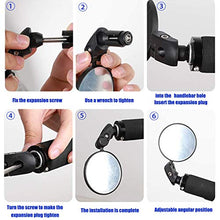Load image into Gallery viewer, TKONG 2PCS Bike Mirrors, Safe Rearview Mirror Bicycle Cycling Rear View Mirrors Adjustable Rotatable Handlebar Mounted Convex Glass Mirror for Mountain Road Bike
