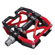 Load image into Gallery viewer, MZYRH Mountain Bike Pedals, Ultra Strong Colorful CNC Machined 9/16" Cycling Sealed 3 Bearing Pedals(Red 3 Bearings)

