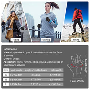 Touch Screen Gloves Anti-slip Running Cycling Gloves Sports Gloves Winter Gloves for Men Women…