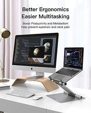 Load image into Gallery viewer, GIKERSY Laptop Stand Adjustable Height from 1.5" to 20",Multi-Angle Ergonomic Sit to Stand Laptop Riser for Desk,Compatible with MacBook Pro,Dell XPS,Lenovo,HP More 10-17" Laptops
