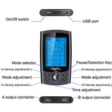Load image into Gallery viewer, Belifu Dual Channel TENS EMS Unit 24 Modes Muscle Stimulator for Pain Relief Therapy, Electronic Pulse Massager Muscle Massager with 10 Pads, Dust-Proof Drawstring Storage Bag，Fastening Cable Ties…
