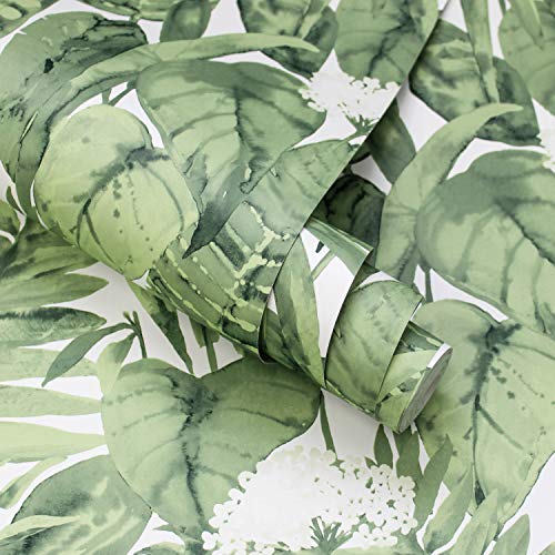 Load image into Gallery viewer, Tempaper Jungle Green Tropical Removable Peel and Stick Wallpaper, 20.5 in X 16.5 ft, Made in the USA