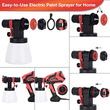 Load image into Gallery viewer, AOBEN Paint Sprayer, 750W Hvlp Spray Gun, Electric Paint Gun with 4 Nozzles, 1000ml Container for Home and Outdoors, Painting Projects.
