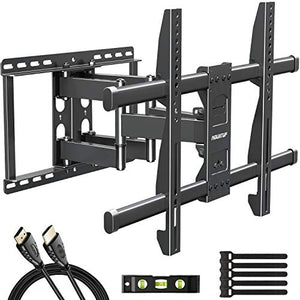 MOUNTUP Full Motion TV Wall Mount Bracket for 42-70 Inch Flat Screen/Curved TVs, Wall Mount TV Bracket - Articulating Arms with Smooth Extension, Swivel, Tilt, Max VESA 600x400mm and 100LBS, MU0012