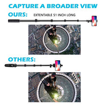 Load image into Gallery viewer, Selfie Stick Tripod, UBeesize 51" Extendable Tripod Stand with Bluetooth Remote for iPhone &amp; Android Phone, Heavy Duty Aluminum, Lightweight
