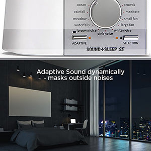 Adaptive Sound Technologies Sound+Sleep SE Special Edition High Fidelity Sleep Sound Machine with Real Non-Looping Nature Sounds, Fan Sounds, White, Pink & Brown Noise, & Adaptive Sound Technology