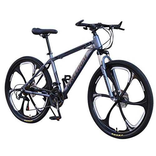 Ninasill Adult Mountain Bikes, 26 Inch 21 Speed Gears Dual Disc Brakes Mountain Bicycle Steel Carbon Mountain Trail Bike High Carbon Steel Full Suspension Frame Folding Outroad Bikes, US Shipment
