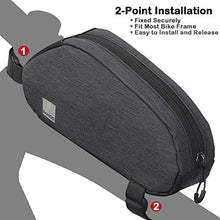 Load image into Gallery viewer, Roswheel Essentials Series 121468 Bike Frame Bag Bicycle Top Tube Pack Cycling Accessories Pouch Cell Phone Holder, Black
