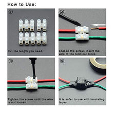 Load image into Gallery viewer, DGQ 10 PCS Terminal Block White Dual Row 12 Position Screw Terminal Connector Electric Barrier Block 10 Amp 380V Terminal Strip
