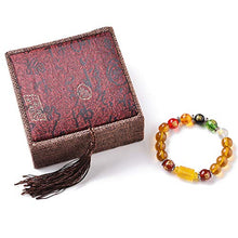 Load image into Gallery viewer, BOYULL Feng Shui Citrine Gem Stone Wealth Porsperity Bracelet with Dragon, White Tiger, Suzaku, Basalt Beads, Attract Wealth and Good Luck, Deluxe Box Included
