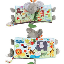 Load image into Gallery viewer, Soft Baby Cloth Book,Crinkle Elephant Fabric Infant Books Teething Teether Toys Education Bunny Toy for Babies Toddler 1 Year Old Boy Girl &amp;Up,Stuffed Farm Animal Jungle Plush Book Touch and Feel Toy
