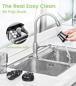 Juicer Machines, ORFELD Cold Press Juicer with 92% Juice Yield & Purest Juice, Easy Cleaning & Quiet Motor Juice Extractor for Vegetables and Fruits (Green)