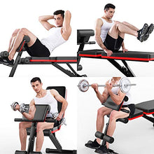 Load image into Gallery viewer, JEI-MEN Weight Bench, Adjustable Angles Workout Bench for Full Body, Foldable Flat Incline Decline Bench Press for Home Gym, Ship from USA
