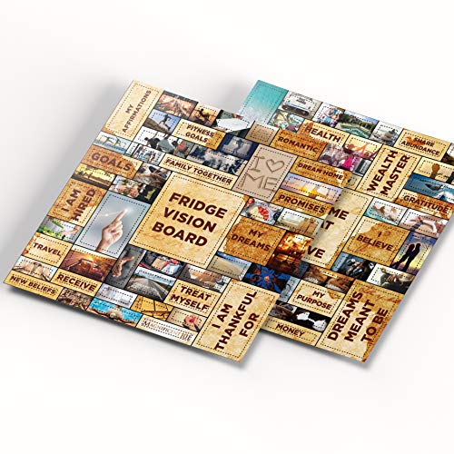 Load image into Gallery viewer, MAGNIFICENT101 2-Pack Vision Board Magnet Set (20x20 in) - Pull Apart & Create a Vision for Your Dream Life in Your Refrigerator | Inspirational Positive Gifts | Quotes for Fridge | Daily Motivation
