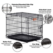 Load image into Gallery viewer, MidWest ICrate 1524 -24 Inch Folding Metal Dog Crate w/ Divider Panel ,Small Dog Breed, Black
