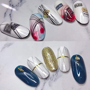 12 Colors Spider Gel, Liner Gel Nail Polish Kit, Nail Painting Drawing Design, Spider Web Silk Line with Liner Brush Dotting Tool (5ml12)