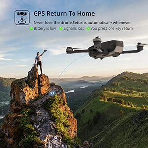 Holy Stone HS720 Foldable GPS Drone with 4K UHD Camera for Adults, Quadcopter with Brushless Motor, Auto Return Home, Follow Me, 26 Minutes Flight Time, Long Control Range, Includes Carrying Bag