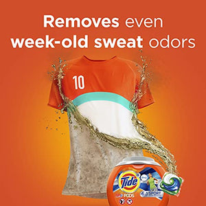 Tide PODS 4 in 1 Febreze Sport Odor Defense, Laundry Detergent Soap PODS, High Efficiency (HE), 73 Count