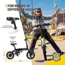 Load image into Gallery viewer, SWAGTRON Swagcycle EB-5 Lightweight &amp; Aluminum Folding Ebike with Pedals, White, 58cm/Medium
