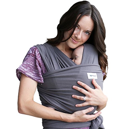 Baby Wrap Ergo Carrier Sling by Sleepy Wrap - Dark Grey - for Babies from Birth to 35 lbs or About 18 Months…