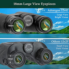 Load image into Gallery viewer, 12x42 HD Binoculars for Adults with Upgraded Phone Adapter, Tripod and Tripod Adapter - Large View Binoculars with Clear Low Light Vision - Waterproof Binoculars for Bird Watching Hunting Travel
