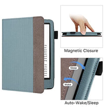 Load image into Gallery viewer, WALNEW Stand Case for 6.8” Kindle Paperwhite 11th Generation 2021- Two Hand Straps Premium PU Leather Book Cover with Auto Wake/Sleep for Amazon Kindle Paperwhite Signature Edition ereader
