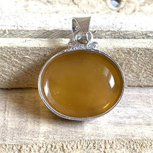 Load image into Gallery viewer, Imam mahdi dua Pendant | Yemeni Yellow Aqeeq Pendant | Yellow Akik stone Pendant silver unisex | AlAliGems | Akik Stone Yemeni Aqeeq Stone
