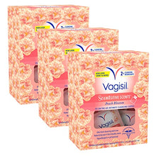 Load image into Gallery viewer, Vagisil Scentsitive Scents On-The-Go Feminine Cleansing Wipes, pH Balanced, Peach Blossom, Individually Wrapped, 16 Count (Pack of 3)
