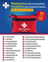 Load image into Gallery viewer, First Aid Kit - 100 Piece - Small First Aid Kit for Camping, Hiking, Backpacking, Travel, Vehicle, Outdoors - Emergency &amp; Medical Supplies
