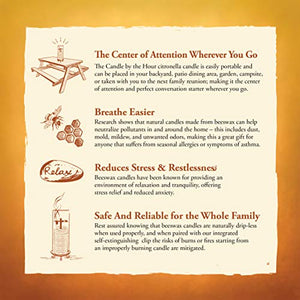 Candle by the Hour 80-Hour Vertical Candle, Eco-friendly Natural Beeswax with Cotton Wick