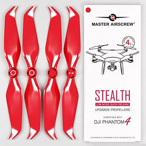 Master Airscrew Bundle - Stealth Propellers for DJI Phantom 4 - Red + White