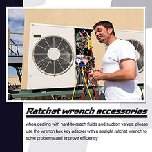 Load image into Gallery viewer, 2 Pieces HVAC Service Wrench Set 3/16 to 5/16 Allen Wrench Tools Hex Key Adapter for Straight Metric for Fixing Air Conditioning Refrigeration Device
