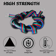 Load image into Gallery viewer, AOTOINK RGB Electrical Wire, 66ft 4 pin 22 Gauge LED Extension Cable, 22 AWG Wire 20M for LED Strip RGB 5050 3528 2835
