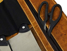 Load image into Gallery viewer, Leather Knife Roll Storage Bag, Elastic and Expandable 10 Pockets, Adjustable/Detachable Shoulder Strap, Travel-Friendly Chef Knife Case Roll By Aaron Leather (Caramel, Leather)
