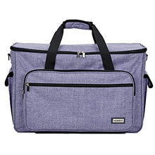 Load image into Gallery viewer, HOMEST Sewing and Embroidery Machine Carrying Case, Universal Tote Bag with Shoulder Strap for Brother SE600, PE535, Multifunctional - Large Capacity, Purple
