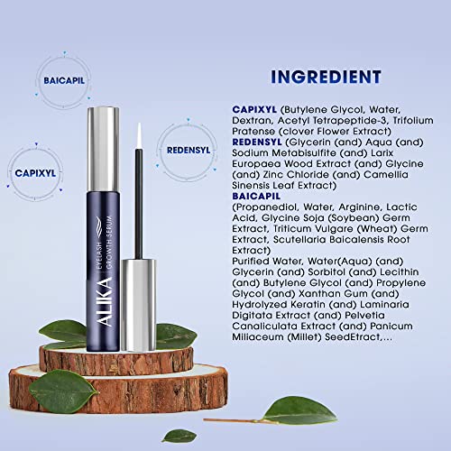 Load image into Gallery viewer, ALIKA Natural Cruelty Free Eyelash Growth Serum | Brow Enhancer for Thicker, Longer and Luscious Lashes with Redensyl & Natural Growth Peptides